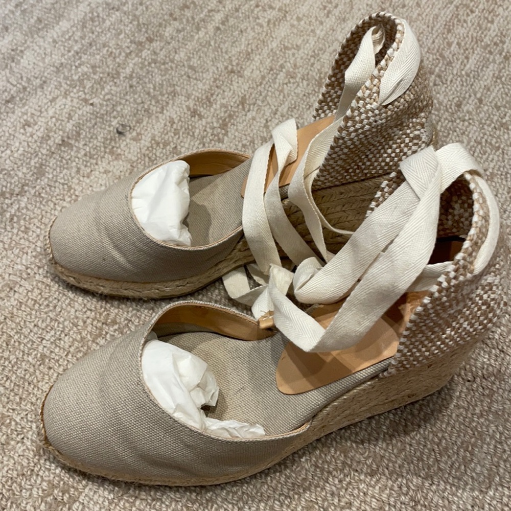 Castaner Lace Up Wedge Carina Espadrilles Sz36US6